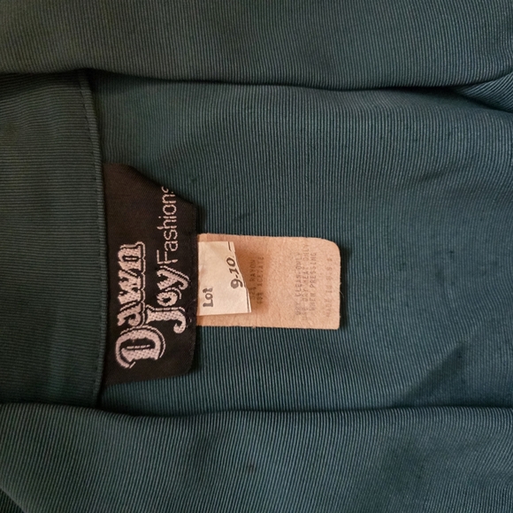 Vintage Green Pleated Two-Piece Set for Work - Picture 5 of 6